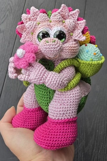 Häkelanleitung „Baby-Dino“ – Amigurumi