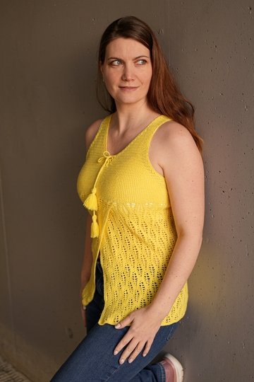 Häkelanleitung Sommershirt "Sonja" für Fortgeschrittene in Gr. XS-XL