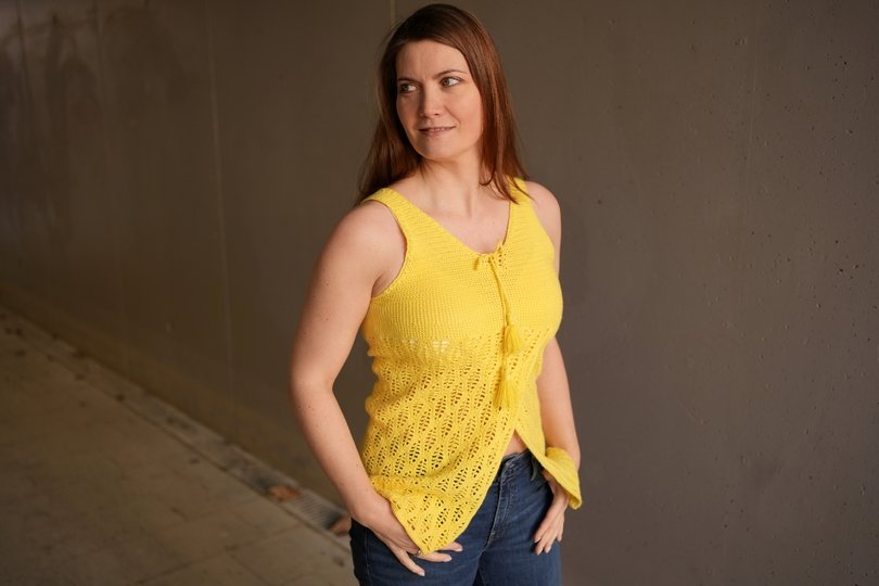 Häkelanleitung Sommershirt "Sonja" für Fortgeschrittene in Gr. XS-XL