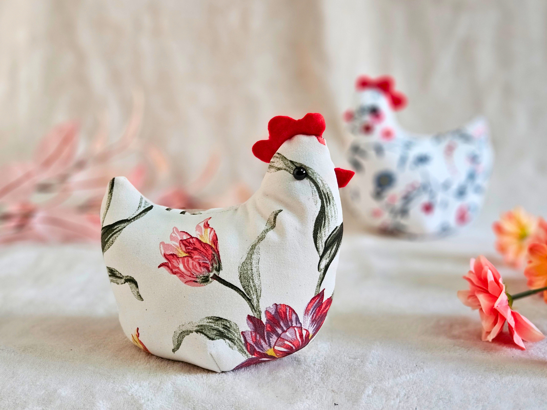 Sewing Pattern Flower Chickens