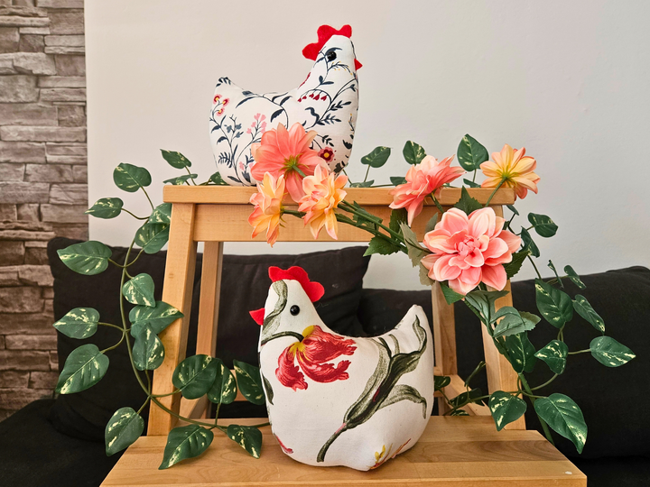 Sewing Pattern Flower Chickens
