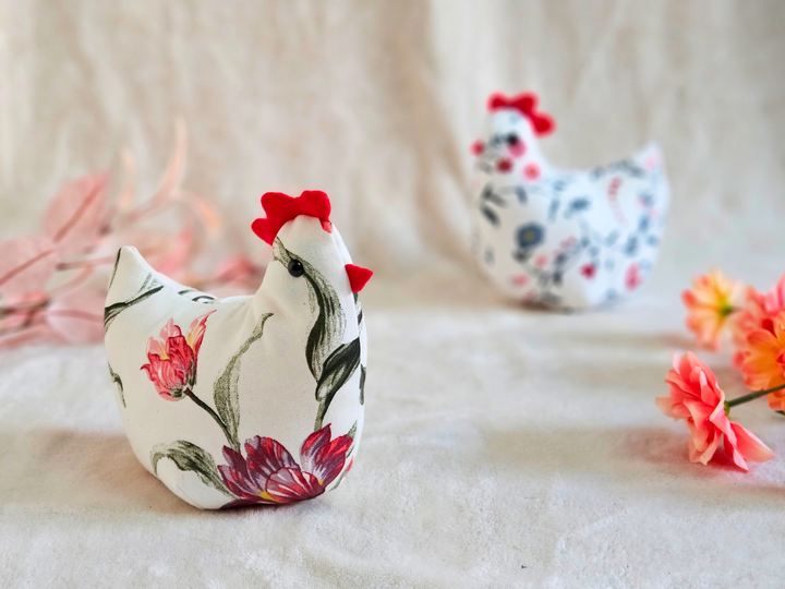 Sewing Pattern Flower Chickens