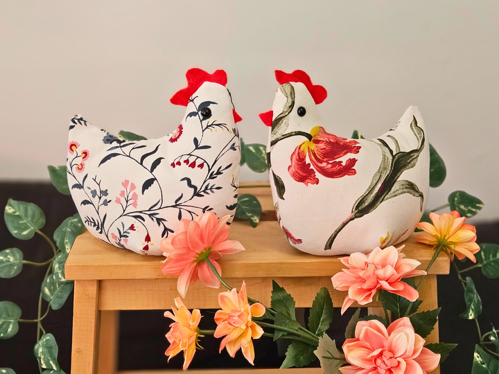 Sewing Pattern Flower Chickens