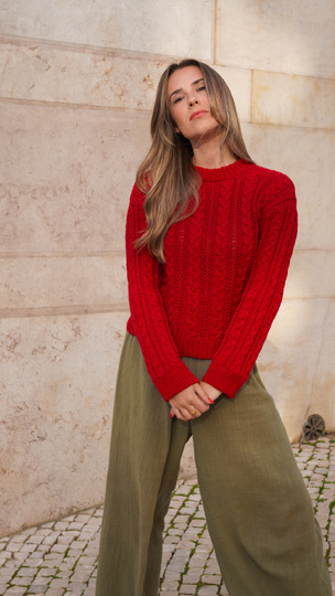 Zopfpullover stricken mit Videoanleitung