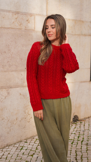 Zopfpullover stricken mit Videoanleitung