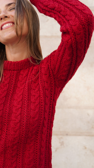 Zopfpullover stricken mit Videoanleitung