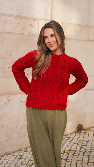 Zopfpullover stricken mit Videoanleitung