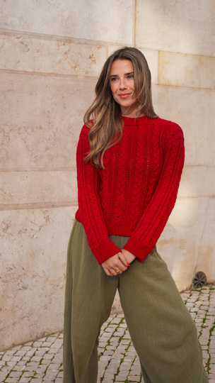 Zopfpullover stricken mit Videoanleitung