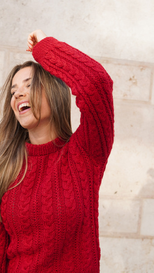 Zopfpullover stricken mit Videoanleitung