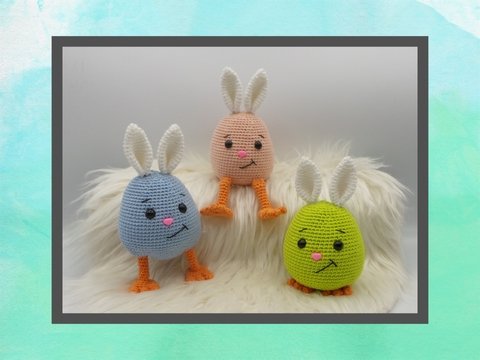 Häkelanleitung Osterei Trio