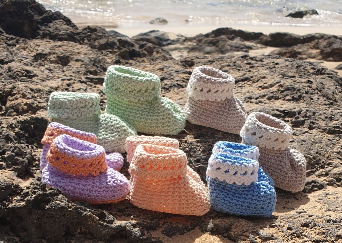 Häkelanleitung für Babyschuhe Isa / Größe 0 – 15 Monate - Bild 6