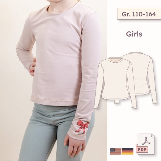 Longsleeve Slim Fit – Girl 110–164