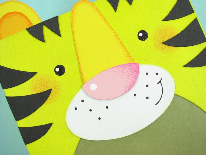 Bastelvorlage Martinslaterne Tiger - Upcycling-Idee für St. Martin