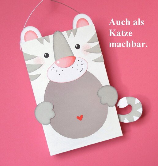 Bastelvorlage Martinslaterne Tiger - Upcycling-Idee für St. Martin