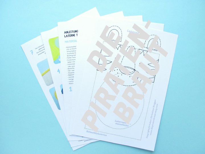 Bastelvorlage Martinslaterne Tiger - Upcycling-Idee für St. Martin