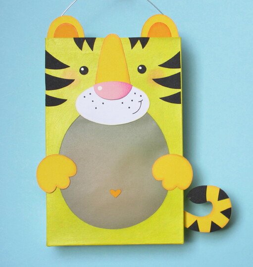 Bastelvorlage Martinslaterne Tiger - Upcycling-Idee für St. Martin