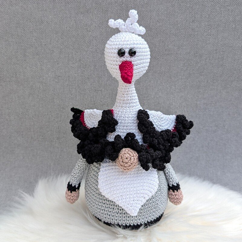 STORCHEN-WICHTEL - Häkelanleitung Gnom mit Baby - Bild 5