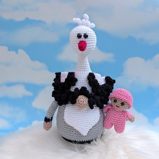 STORCHEN-WICHTEL - Häkelanleitung Gnom mit Baby