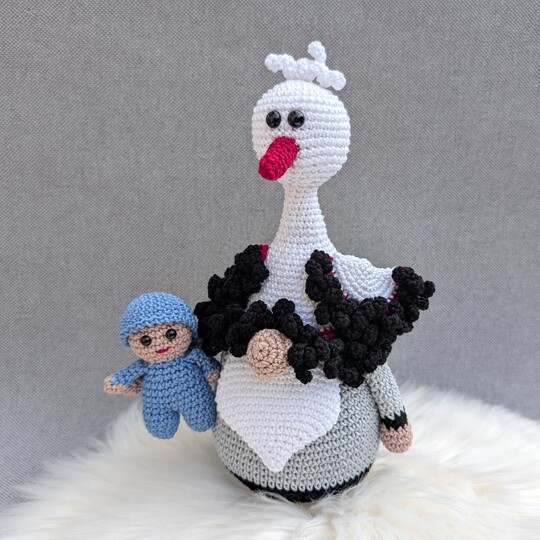 STORCHEN-WICHTEL - Häkelanleitung Gnom mit Baby