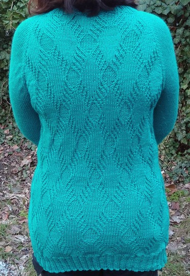 RVO-Zopfpullover "Maschengewusel" mit oder ohne Rollkragen, Gr. XS-XXXXXXL