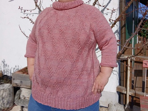 RVO-Zopfpullover "Maschengewusel" mit oder ohne Rollkragen, Gr. XS-XXXXXXL