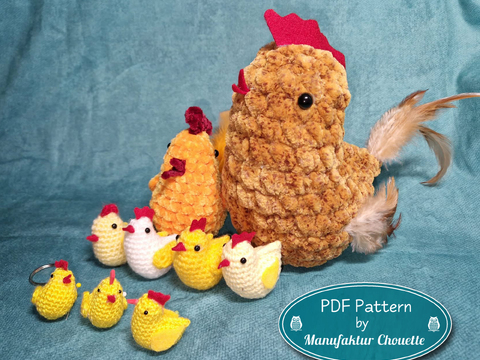 Küken ohne Nähen, PDF Häkelanleitung, Resteverwertung, versch. Materiaien
