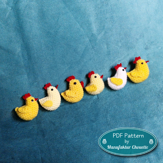 Küken ohne Nähen, PDF Häkelanleitung, Resteverwertung, versch. Materiaien