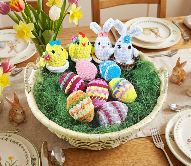 Easter Crochet Pattern Bundle – Bunny, Chick, Eggs Amigurumi (PDF Download)