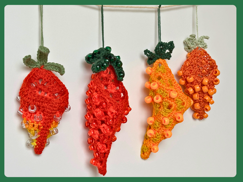 Granny Square Carrots with Beads, Easter Decor PDF, Treat Pouch for Candy