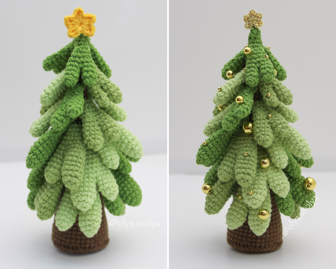 Fluffy Branchy Christmas Tree Crochet Pattern PDF