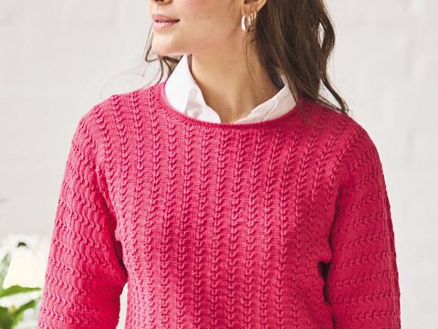 Quergestrickter Pulli