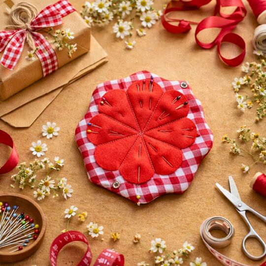 Flower Needle Case Sewing Pattern – Foldable Needle Holder PDF Tutorial