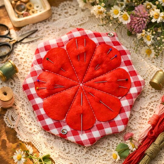 Flower Needle Case Sewing Pattern – Foldable Needle Holder PDF Tutorial