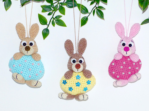 Häkelanleitung kleine Osterhäschen