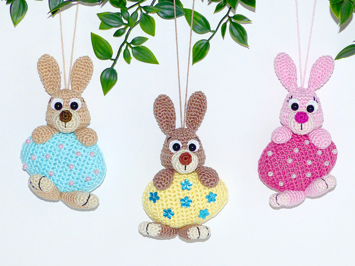 Häkelanleitung kleine Osterhäschen