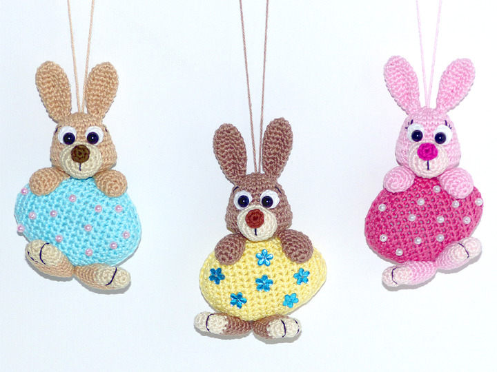 Häkelanleitung kleine Osterhäschen