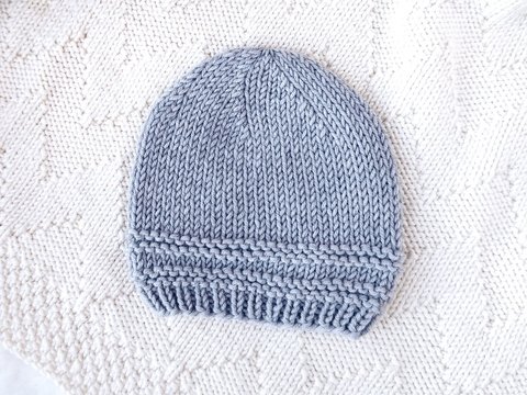 Very Easy Baby Beanie Knitting Pattern x 6 sizes (Preemie to 5 years)