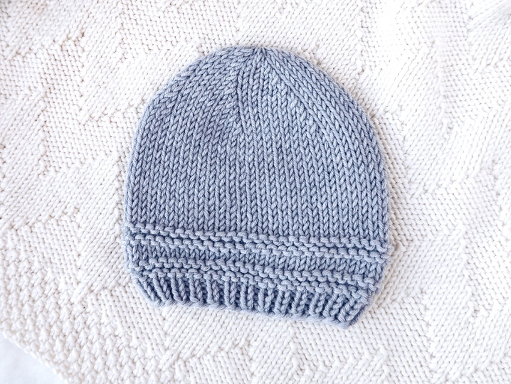 Very Easy Baby Beanie Knitting Pattern x 6 sizes (Preemie to 5 years)