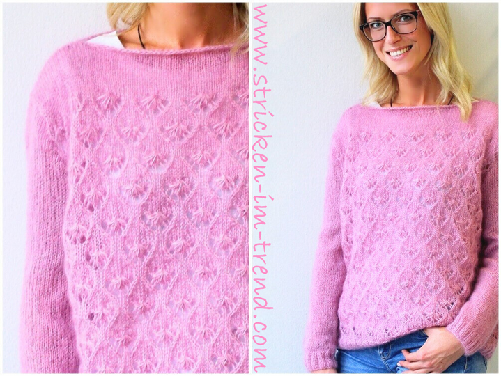 Strickanleitung für Pulli in Ajourmuster | Strickpulli AJOUR #1 KidSeta #3