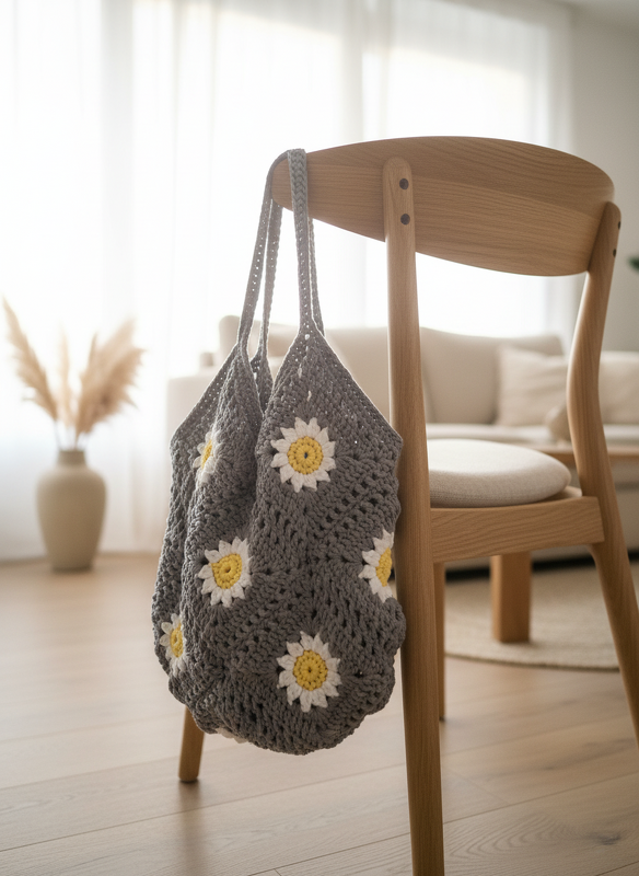 Häkelanleitung: Große Tasche aus Blumen-Granny-Squares - Bild 2