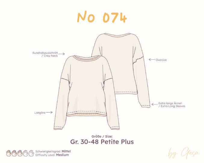 Oversized pajama shirt – Petite Plus 30–48