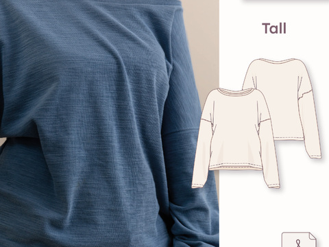 Oversized Pyjama-Shirt – Tall 30–48