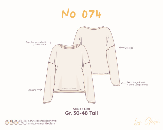 Oversized Pyjama-Shirt – Tall 30–48