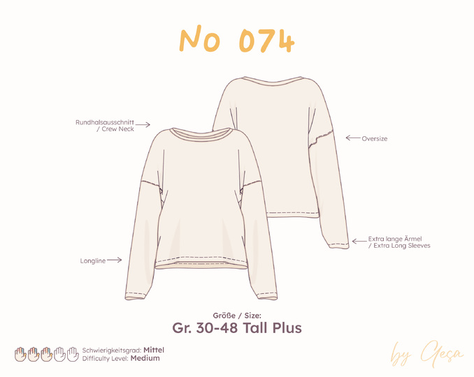 Oversized Pyjama-Shirt – Tall Plus 30–48