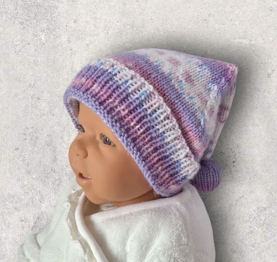 Strickanleitung Wichtelmütze unisex, ca. 2 - 9 Monate    #372