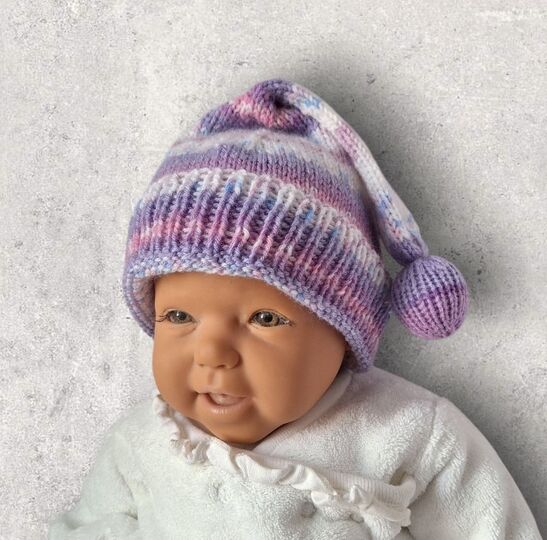 Strickanleitung Wichtelmütze unisex, ca. 2 - 9 Monate    #372