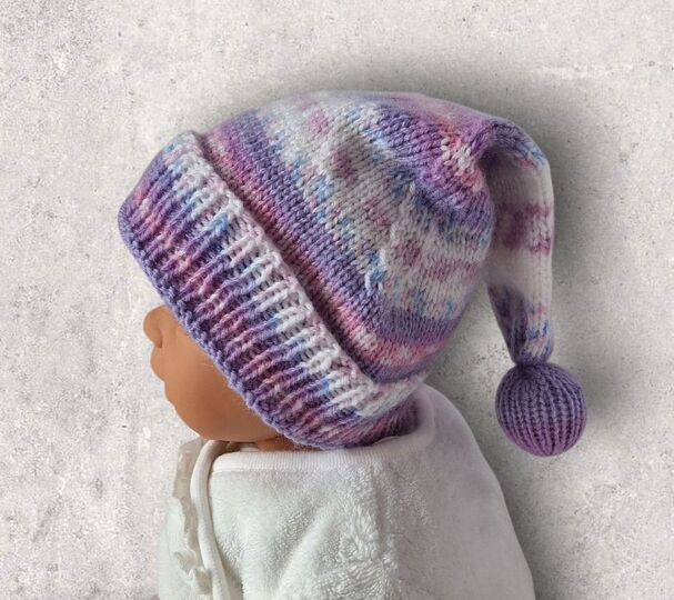 Strickanleitung Wichtelmütze unisex, ca. 2 - 9 Monate    #372