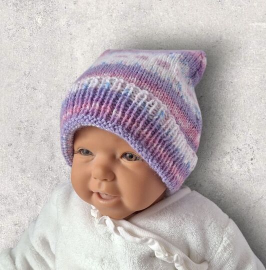 Strickanleitung Wichtelmütze unisex, ca. 2 - 9 Monate    #372