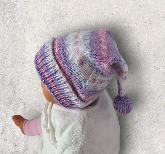 Strickanleitung Wichtelmütze unisex, ca. 2 - 9 Monate    #372