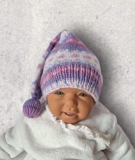 Strickanleitung Wichtelmütze unisex, ca. 2 - 9 Monate    #372